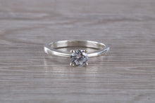 Load image into Gallery viewer, Silver solitaire ring set with beautiful round Diamond white Cubic Zirconia