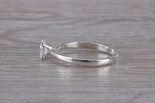 Load image into Gallery viewer, Silver solitaire ring set with beautiful round Diamond white Cubic Zirconia