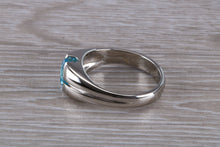Load image into Gallery viewer, 1.50 carat Blue Topaz set Silver Ring