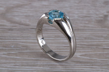 Load image into Gallery viewer, 1.50 carat Blue Topaz set Silver Ring