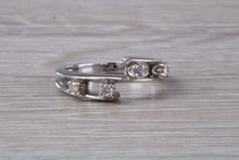 Load image into Gallery viewer, Crossover Diamond set 18ct White Gold Ring