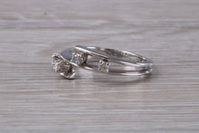 Load image into Gallery viewer, Crossover Diamond set 18ct White Gold Ring