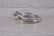 Load image into Gallery viewer, Crossover Diamond set 18ct White Gold Ring