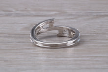 Load image into Gallery viewer, Crossover Diamond set 18ct White Gold Ring