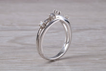 Load image into Gallery viewer, Crossover Diamond set 18ct White Gold Ring