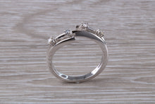 Load image into Gallery viewer, Crossover Diamond set 18ct White Gold Ring