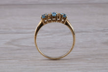 Load image into Gallery viewer, Sky Blue Topaz and Diamond set Yellow Gold Ring