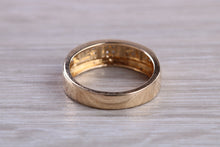 Load image into Gallery viewer, Gents 6 mm Wide Diamond set Yellow Gold Band
