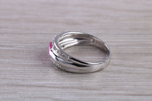 Load image into Gallery viewer, Pink Topaz and Diamond set White Gold Ring