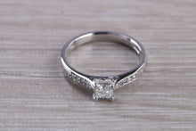 Load image into Gallery viewer, Simple and Dainty Diamond set Platinum Engagement Ring