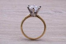 Load image into Gallery viewer, Two carat Moissanite Diamond set Platinum and Gold Solitaire