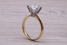 Load image into Gallery viewer, Two carat Moissanite Diamond set Platinum and Gold Solitaire