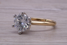 Load image into Gallery viewer, Two carat Forever Classic Charles and Colvard Moissanite Diamond Solitaire