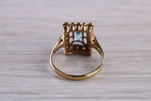 Load image into Gallery viewer, Blue Topaz and Diamond set Yellow Gold Ring
