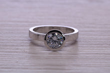 Load image into Gallery viewer, Chunky Rub over set One carat Moissanite Diamond Ring