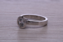 Load image into Gallery viewer, Chunky Rub over set One carat Moissanite Diamond Ring