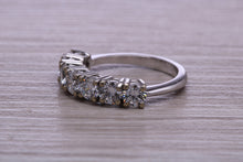 Load image into Gallery viewer, Traditional Diamond Eterniry ring, 7 top grade Moissanite Diamonds, 1.75 carat weight, choice of Platinum or 18ct Yellow Gold