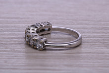 Load image into Gallery viewer, Traditional Diamond Eterniry ring, 7 top grade Moissanite Diamonds, 1.75 carat weight, choice of Platinum or 18ct Yellow Gold