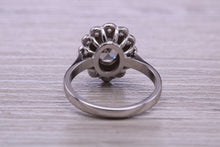 Load image into Gallery viewer, 1.25 carat Moissanite Diamond Cluster set Platinum Ring