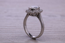 Load image into Gallery viewer, 1.25 carat Moissanite Diamond Cluster set Platinum Ring