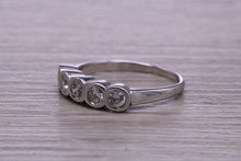 Load image into Gallery viewer, One carat 5 Stone Moissanite Diamond set Eternity Ring