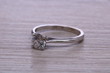 Load image into Gallery viewer, One carat Moissanite Diamond set Dainty Solitaire