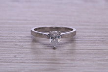 Load image into Gallery viewer, Tear drop cut One carat Moissanite Diamond set Platinum Solitaire