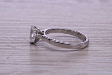 Load image into Gallery viewer, Tear drop cut One carat Moissanite Diamond set Platinum Solitaire