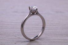 Load image into Gallery viewer, Tear drop cut One carat Moissanite Diamond set Platinum Solitaire