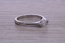 Load image into Gallery viewer, Marquise cut One carat Moissanite Diamond set Platinum Solitaire