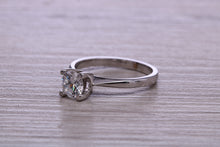 Load image into Gallery viewer, One carat Moissanite Diamond set Platinum Solitaire