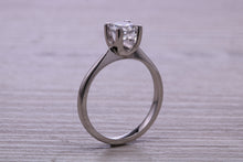 Load image into Gallery viewer, One carat Moissanite Diamond set Platinum Solitaire