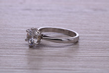 Load image into Gallery viewer, One carat Moissanite Diamond set Platinum Solitaire
