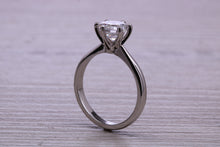 Load image into Gallery viewer, One carat Moissanite Diamond set Platinum Solitaire