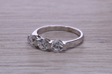 Load image into Gallery viewer, 1.50ct 3 Stone Moissanite Diamond set Platinum Ring