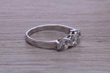 Load image into Gallery viewer, 1.50ct 3 Stone Moissanite Diamond set Platinum Ring