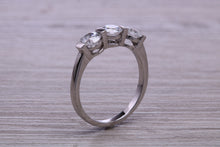 Load image into Gallery viewer, 1.50ct 3 Stone Moissanite Diamond set Platinum Ring