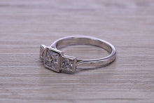 Load image into Gallery viewer, 1.50ct Moissanite Diamond Trilogy set Platinum Ring