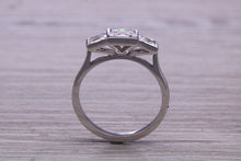 Load image into Gallery viewer, 1.50ct Moissanite Diamond Trilogy set Platinum Ring