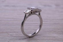 Load image into Gallery viewer, 1.50ct Moissanite Diamond Trilogy set Platinum Ring