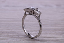 Load image into Gallery viewer, 1.50ct Moissanite Diamond Trilogy set Platinum Ring
