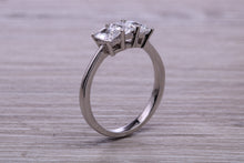 Load image into Gallery viewer, 1.25ct Emerald cut Moissanite Diamond set Platinum Ring