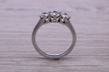 Load image into Gallery viewer, Traditional Moissanite Diamond set Trilogy Ring