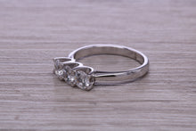 Load image into Gallery viewer, Traditional Moissanite Diamond Trilogy set Platinum Eternity Ring