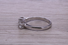 Load image into Gallery viewer, Traditional Moissanite Diamond Trilogy set Platinum Eternity Ring