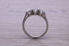 Load image into Gallery viewer, Three Quarter carat Trilogy Diamond set Platinum Ring