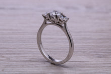 Load image into Gallery viewer, One carat Traditional Diamond set Trilogy Ring, Graduating Round cut Diamonds