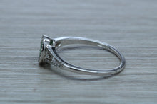 Load image into Gallery viewer, Emerald and Diamond Halo Ring
