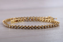 Load image into Gallery viewer, Two carat Diamond set 18ct Yellow Gold Tennis Bracelet