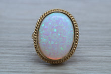 Load image into Gallery viewer, Large Fiery Opal set Yellow Gold Ring